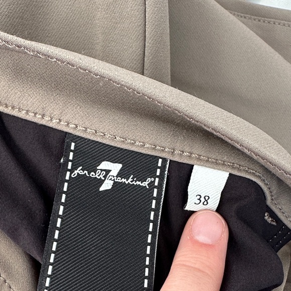 7 For All Mankind Tan skinny tapered Chinos 38 - Picture 8 of 8